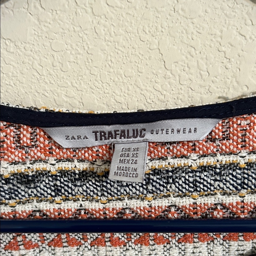 Zara Multicolor Patterned Cardigan Jacket Boho Fa… - image 2